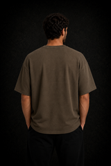 Olive Grey texture Oversize Tee